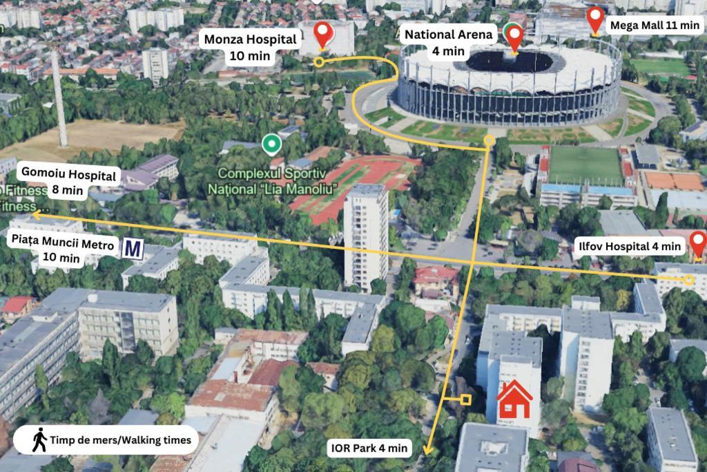 Premium Studio Next To National Arena & Park Boekarest Buitenkant foto